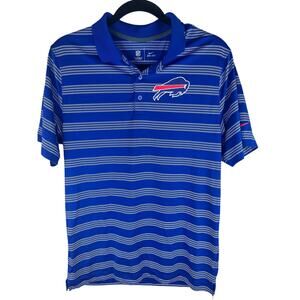 Buffalo Bills NFL Nike blue stripped polo size small